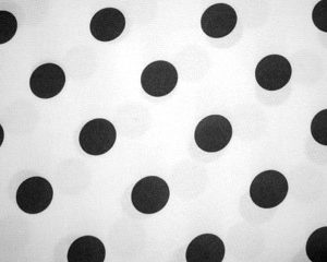 Black and White Polka Linen