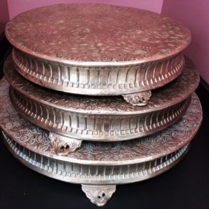 Brass Cake Plateau, Round
