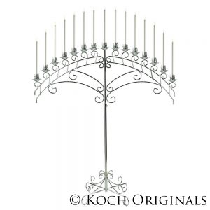 15 Light Fan, Silver