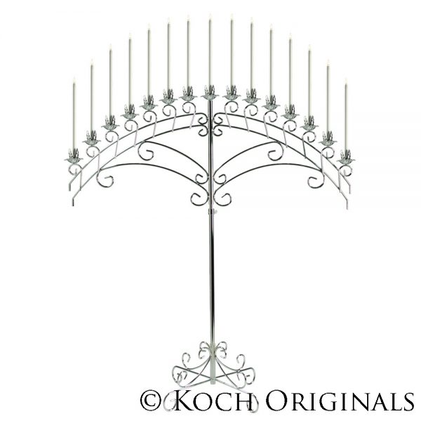 15 Light Fan, Silver