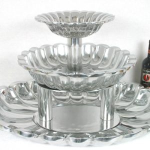 Tray, 3-tier Polished Aluminum