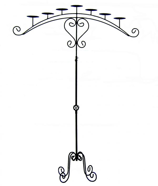7-branch Fan, Wrought Iron