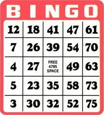 Bingo Card, Pea or Penny