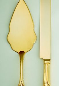 Gold Knife and Server