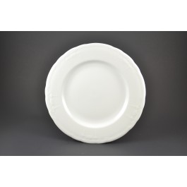 White Scallop Salad Plate