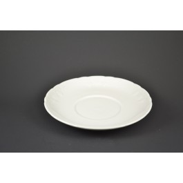 White Scalloped Saucer