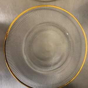 Ribbed Charger, Gold Band