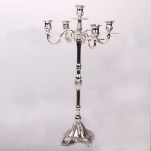 5-Light Silver 30-inch Tableabra Candlestick