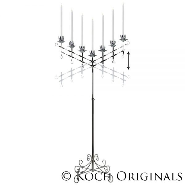 7-Light Adjustable Fan, Silver