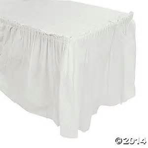 White Damask TableSkirt, 9ft