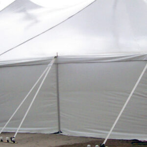 White Kedered Sliding Tent Walls