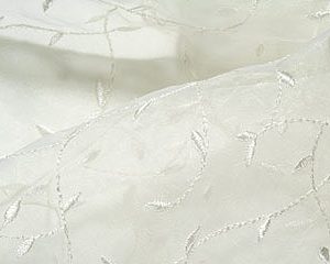 Ivory Embroidered Organza