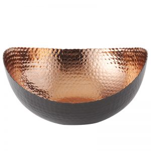 Hammered Copper Eclipse Bowls