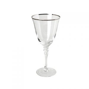 14oz Silver Rim Wine Glass