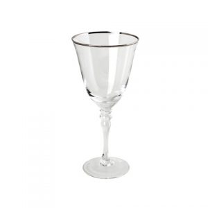 10oz Silver Rim Wine Glass