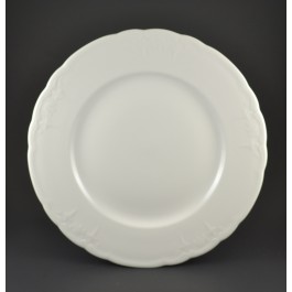 White Scallop Dinner Plate