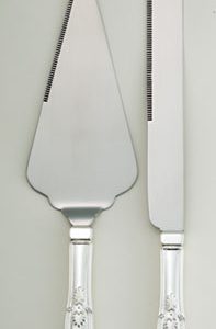 Silver Knife and Server