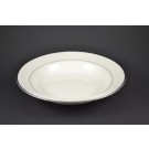 Soup Bowl, Silver Band Rimmed