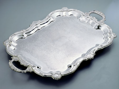 18x30 Silver Tray, Footed
