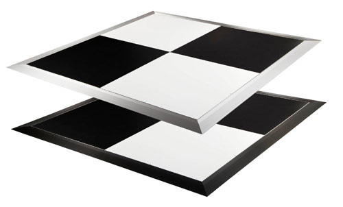 Black and White Starlite Floor, 4x4 panels