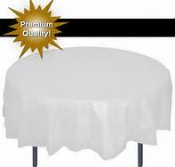 Plastic Tablecover, 82" Round White