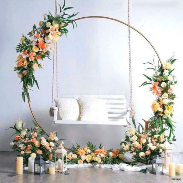 Hoop Arch, Gold 7' Diameter