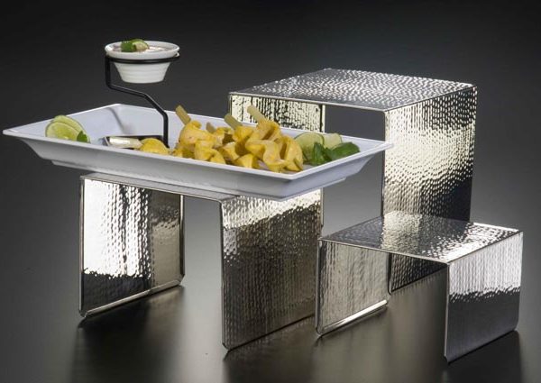 Riser, Hammered Aluminum