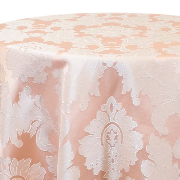 Alex Damask Peach Tablecloth