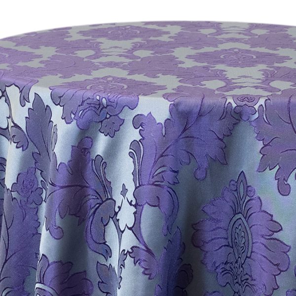 Alex Damask Dark Purple Tablecloth