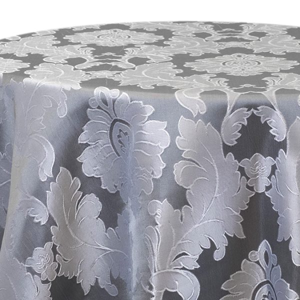 Alex Damask Grey Tablecloth