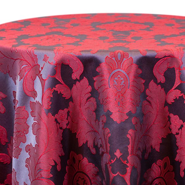 Alex Damask Red Mulberry Tablecloth