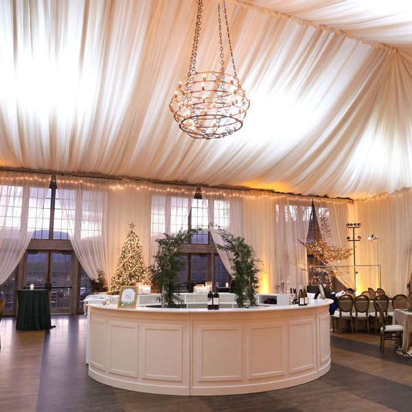 White Round Bar, 14' diameter, sectional